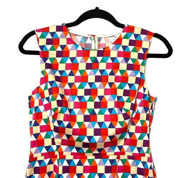 Kate Spade Women’s Dress Size 4 Multicolor Sheath Knee Length Sleeveless Preppy - Picture 2 of 7